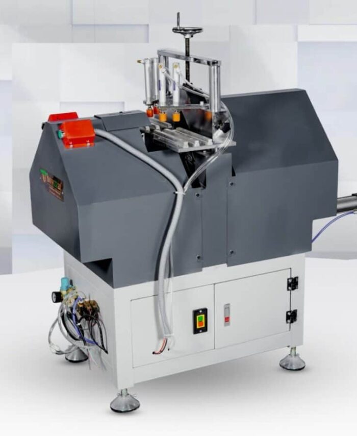 Upvc Glazing Bead Cutting Machine Features Used for cutting 45° in both sides of the bead profile. Equipped with universal modelling that suits for all brand upvc profiles. Easy operating model that cuts top and bottom of profile with twin blade technology. Both electric and pneumatic system works simultaneously makes work very ease. Profile block, measuring scale, support stand, pad are very professional to work with it.