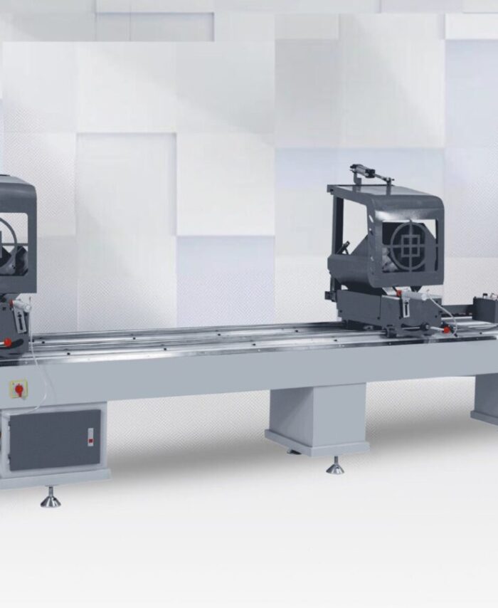 Double Head Upvc Cutting Machine Features The machine is used for Cutting the upvc profiles at angles of 45°~90°. Can Cut Upto 112mm Width The Pneumatic driving system is used in profiles clamping and cutting It has features of high accuracy, efficiency and easy operation A Digital Display can be added at additional cost to this machine if you need Digital Display Control